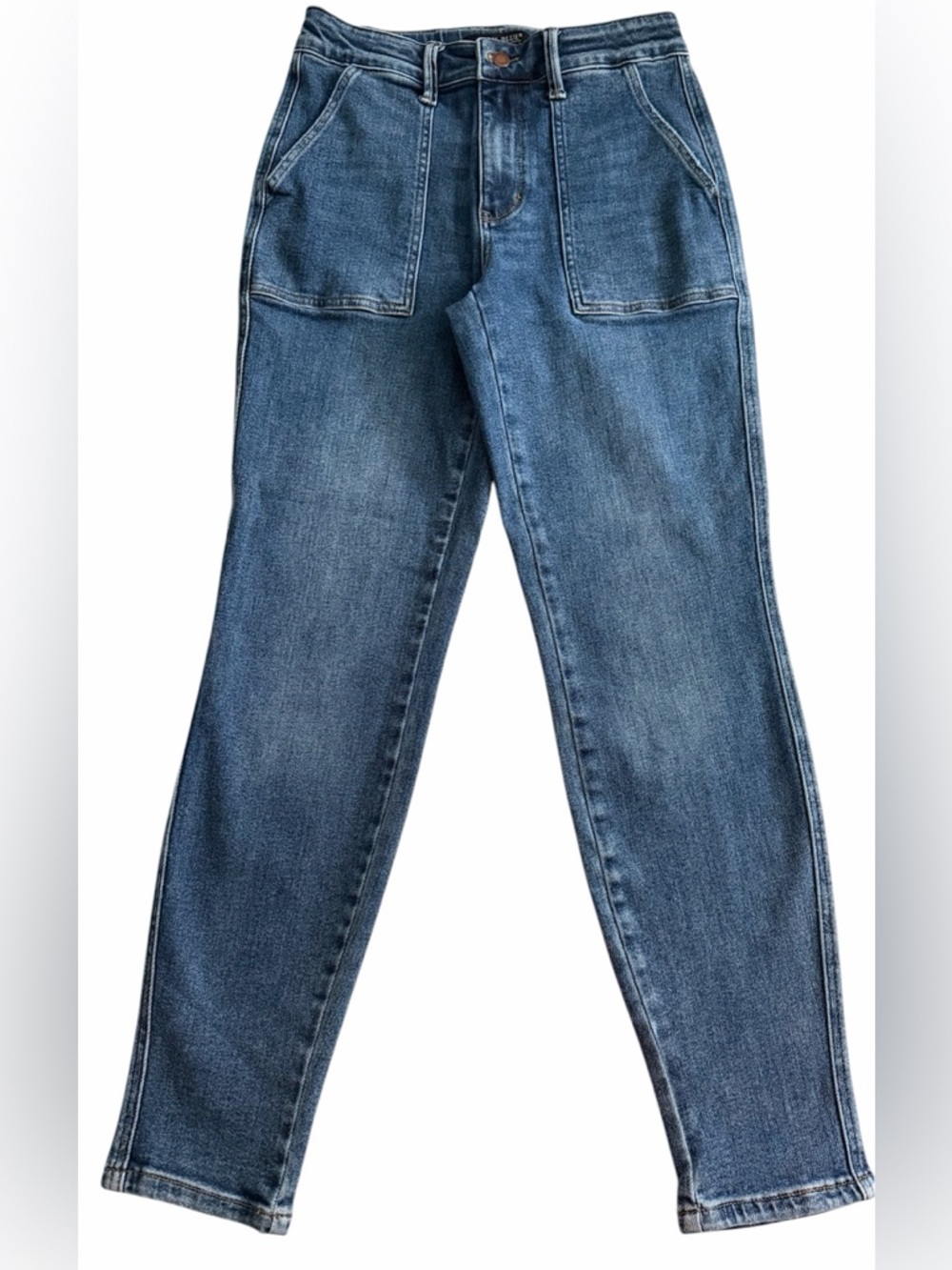 Judy Blue Jogger Denim Jeans in Medium Blue Wash, Size 3/26